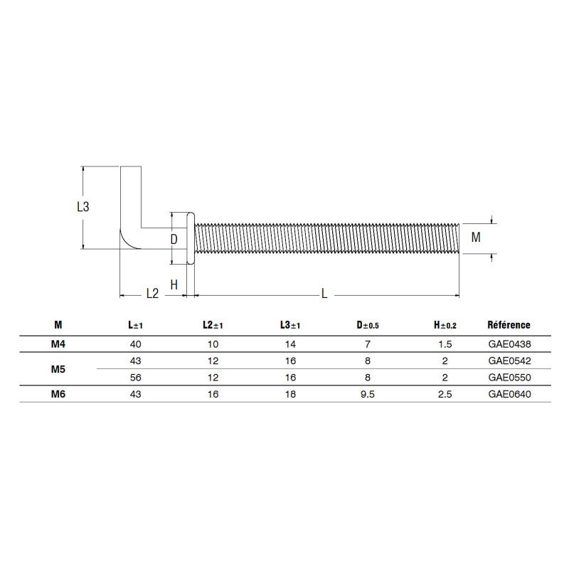 Gonds à embase métal GAE M5X50 boîte de 50 SCELL IT GAE0550 - 2