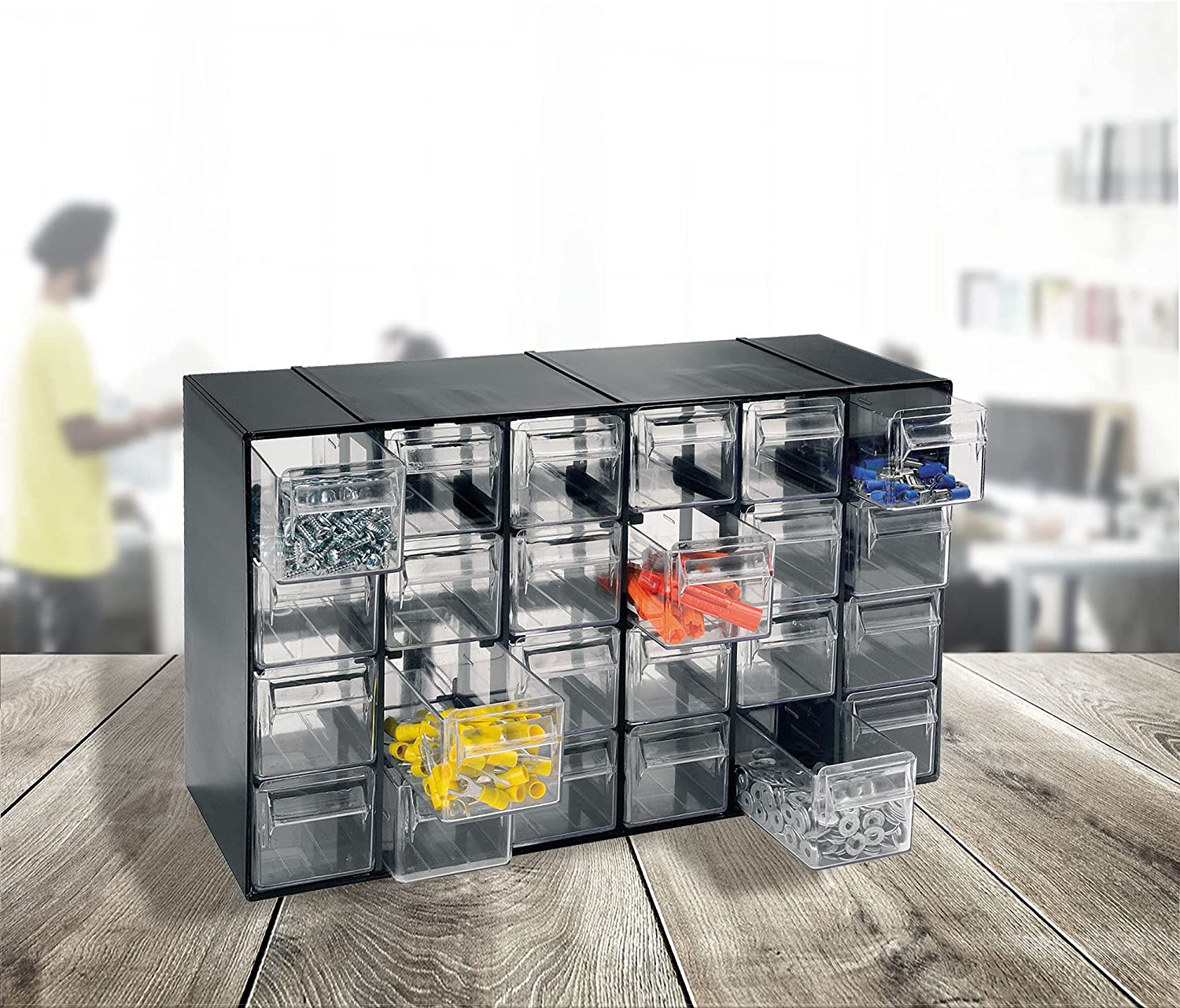 Cassettiera RAACO Per Minuteria - 40 Cassetti Trasparenti - Foto 11