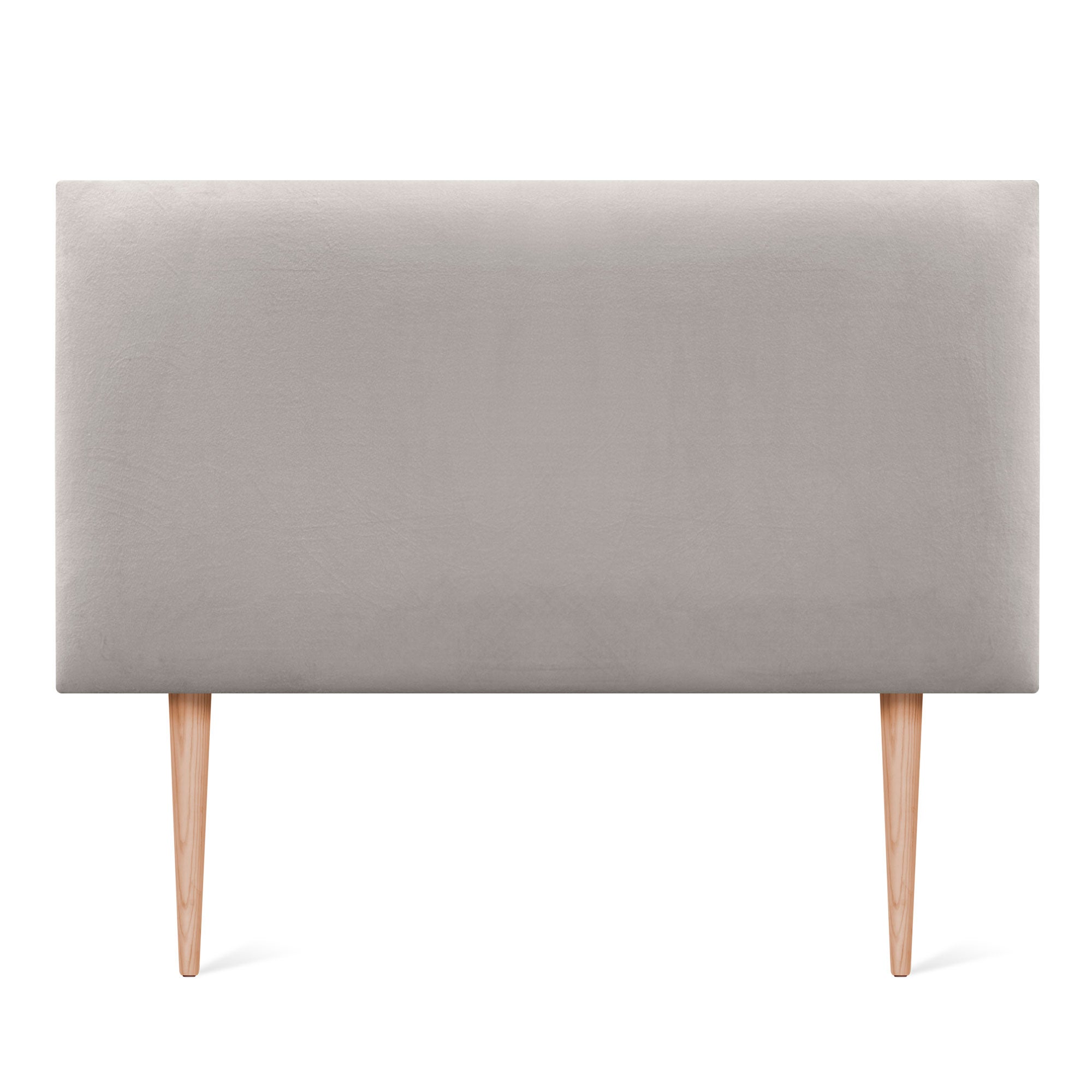 DHOME Testiera in Velluto Liscio con Gambe Camera da letto Imbottita con Testiera Imbottita Moderna di Fascia Alta (Beige, 90x115cm) - 3