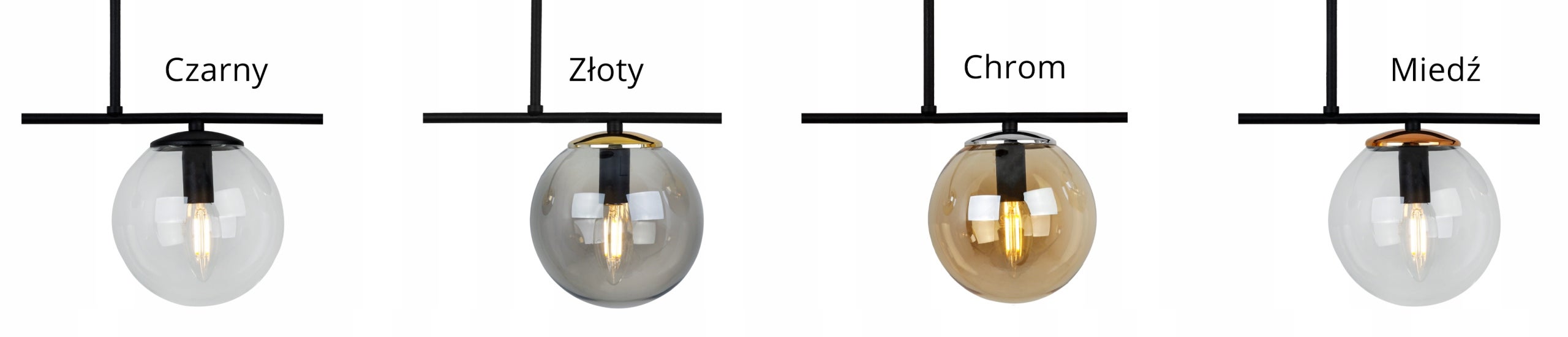 Lampa sufitowa wisząca modern 3xE14 klosz okrągły wielokolorowy Light Home LH - 2