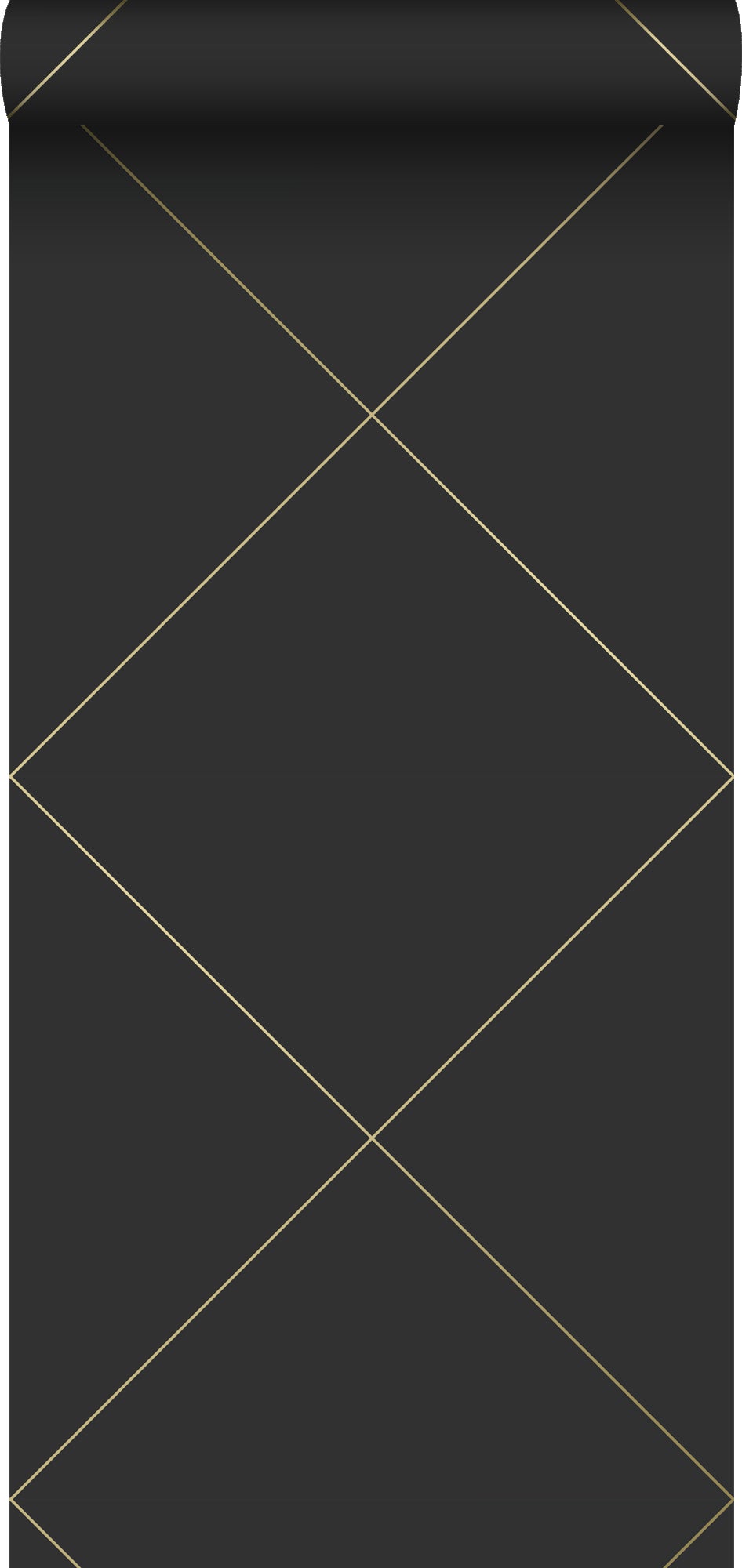 Tapeta linie graficzne czarnymIzłotym - 53 cm x 10.05 m - ORIGIN