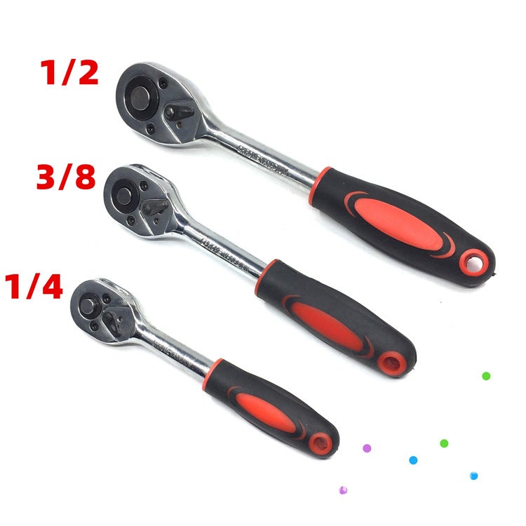 DURATECH Clé à Cliquet 3/8 avec 90 Dents, Cliquet à Dégagement Rapide en Acier Chrome Vanadium, Clé à Cliquet Reversible, Tête Compacte, Angle d'Actionnement 4°, Outils de Réparation Professionnels