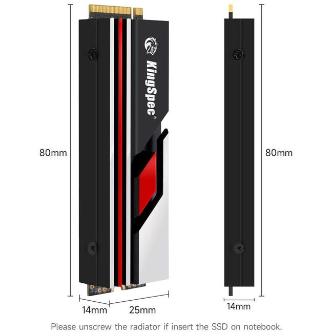 Dissipatore SSD M.2 Sabrent Per PS5 E PC - In Alluminio CNC Con Nastro Termico Incluso - Foto 6