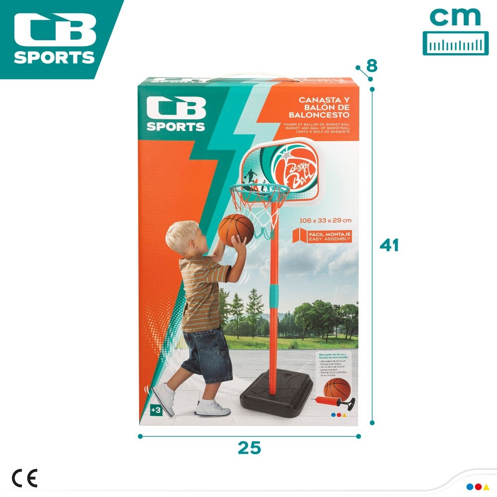 Cesta de basquete infantil com bola CB Toys - 7