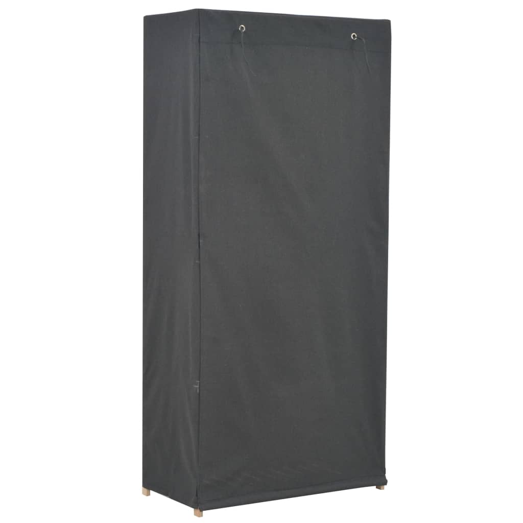 Armário de tecido cinza 79x40x170 cm - COMFORTXL - 3