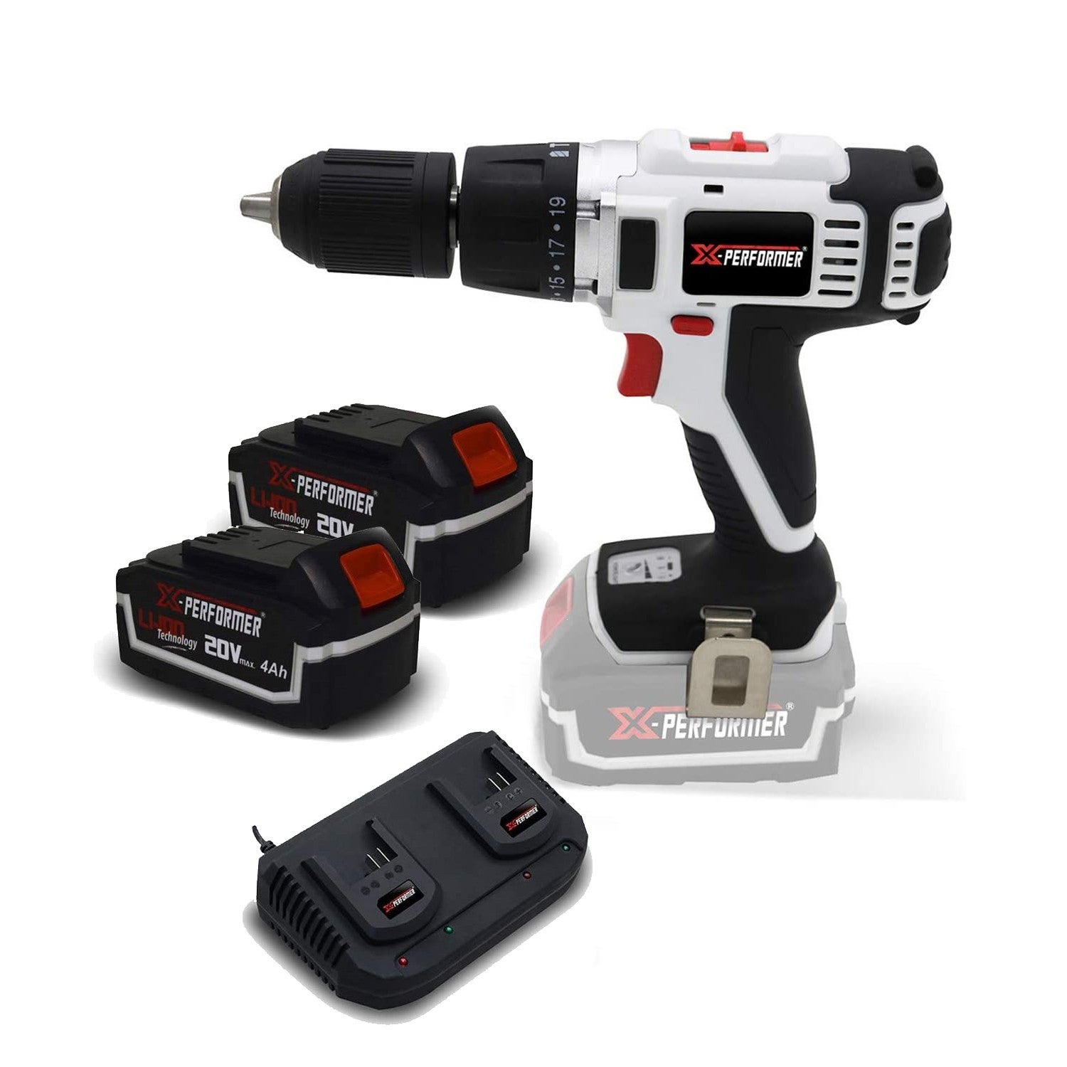 Visseuse & Perceuse Sans fil Double batterie 20V & caisse