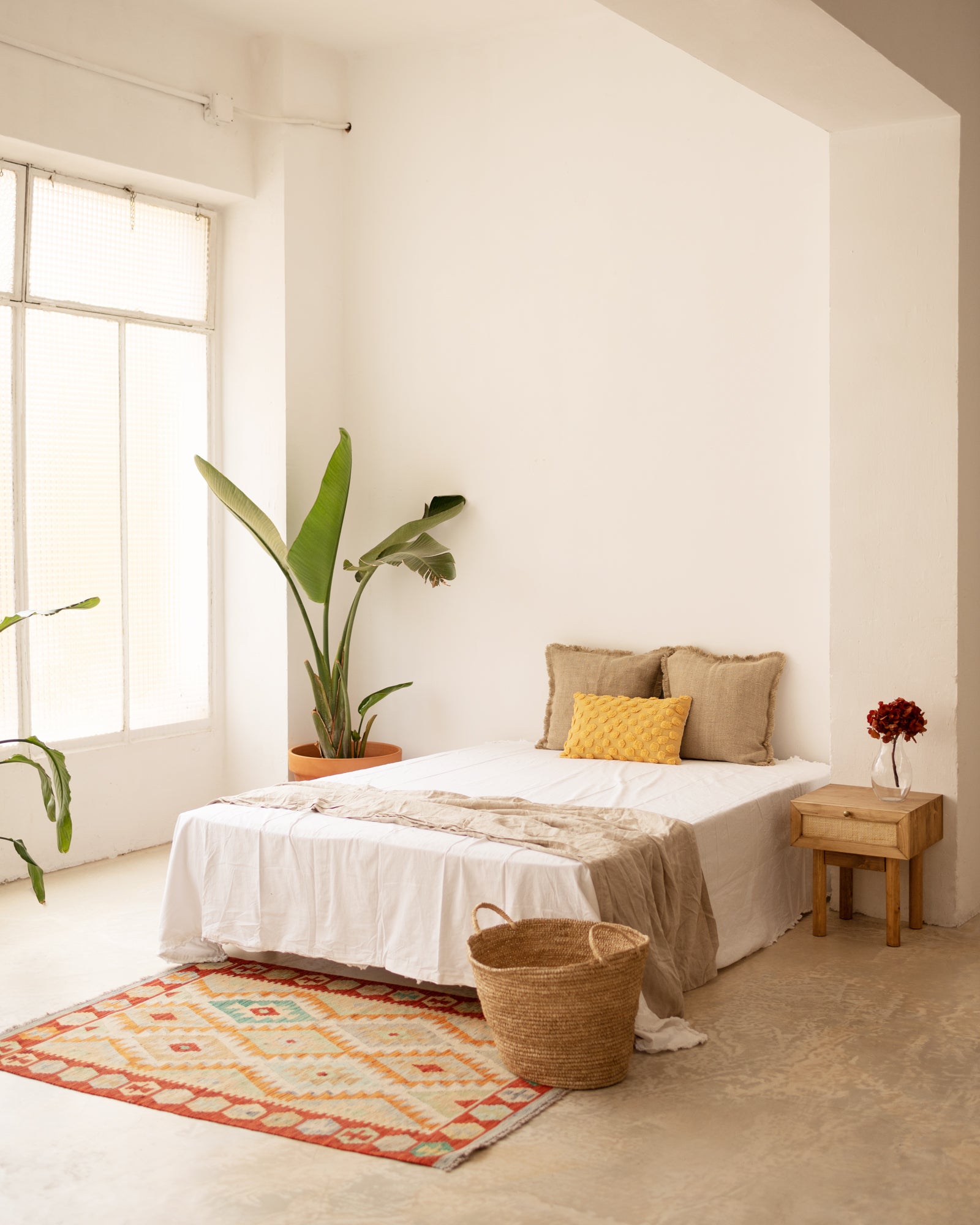 FRIDA - Comodino 1 cassetto in legno massello in tono rovere scuro 40x45cm - DECOWOOD - 5