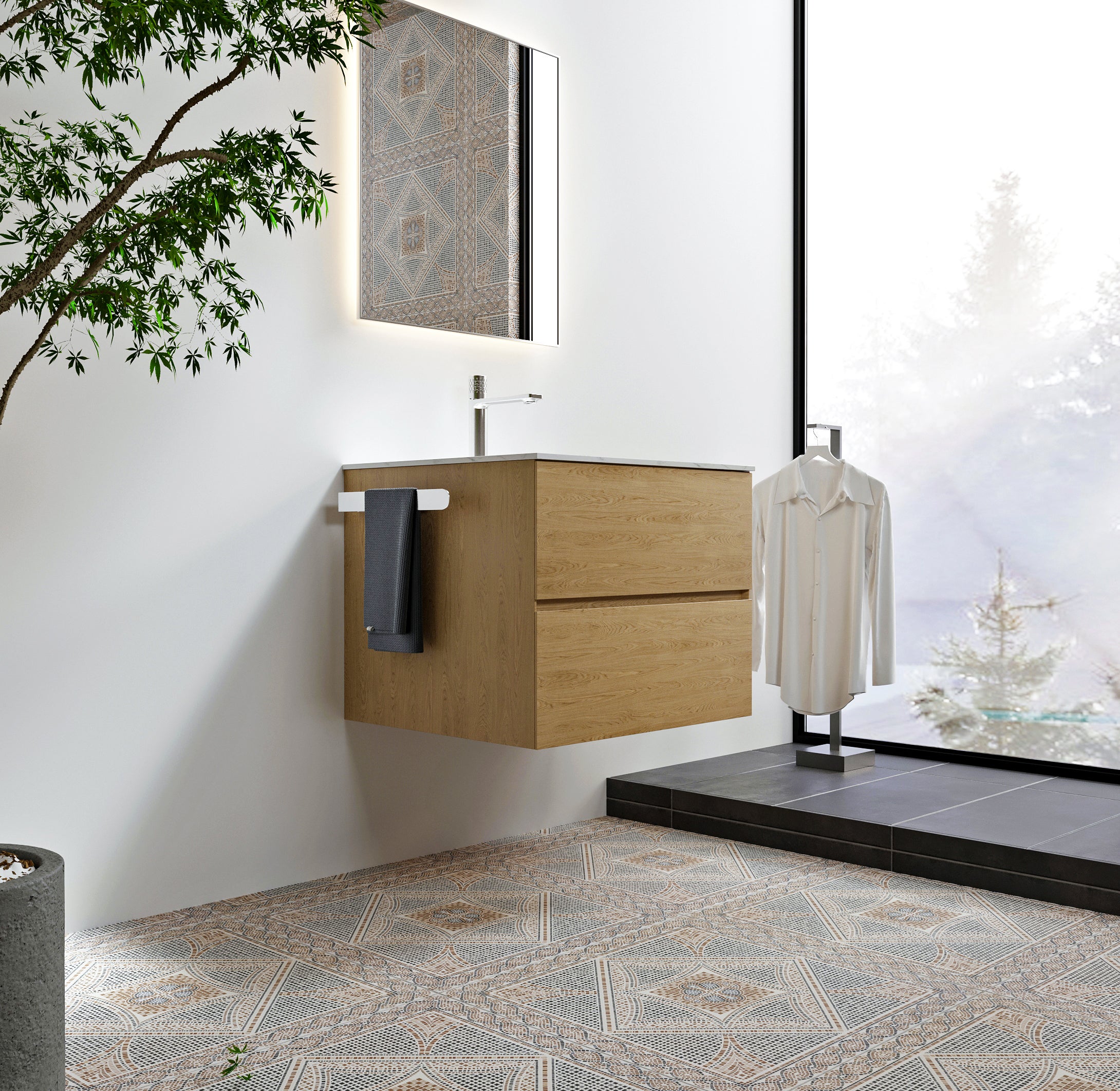 Portasalviette alluminio cromato 90 cm - Icselle di Lineabeta