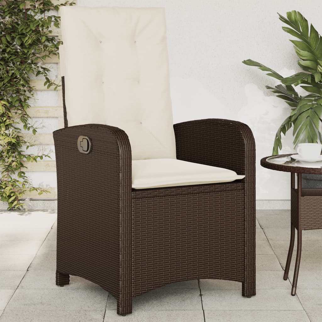 Chaise De Jardin En Résine Tressée (rotin Synthétique) - Dimensions 53x57x75 Cm, Coussins Inclus - Acier Enduit, Charge Max 110 Kg - Pour Terrasse, Intérieur, Bistrot