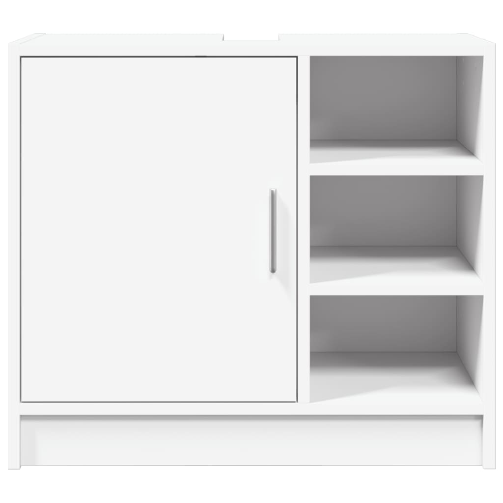 Mueble lavabo blanco 63x29x55 cm de madera contrachapada - 4