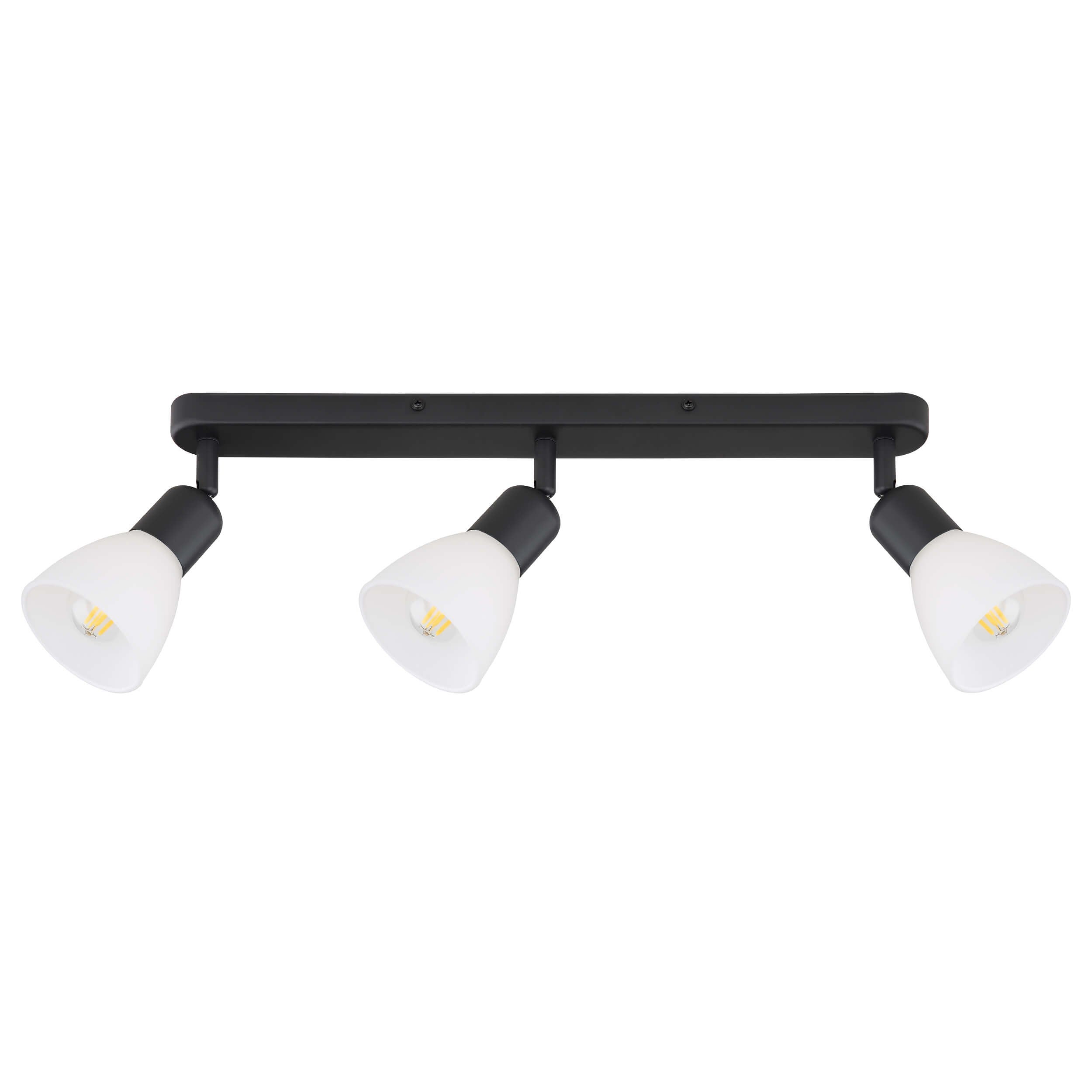 Kinkiet ścienny Malta czarno-biały 3xE14x40W wym: 8 x 45 x 17 cm szkło IP20 Light Prestige