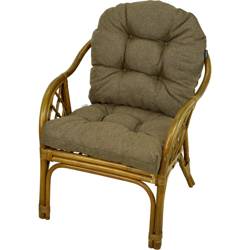 Poduszka na fotel rattanowy AMPO brązowy melanż 1 szt.