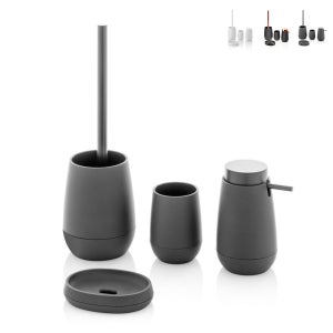 Set da appoggio 3 pezzi surface Bamboo di Cipì Dispenser Bicchiere e