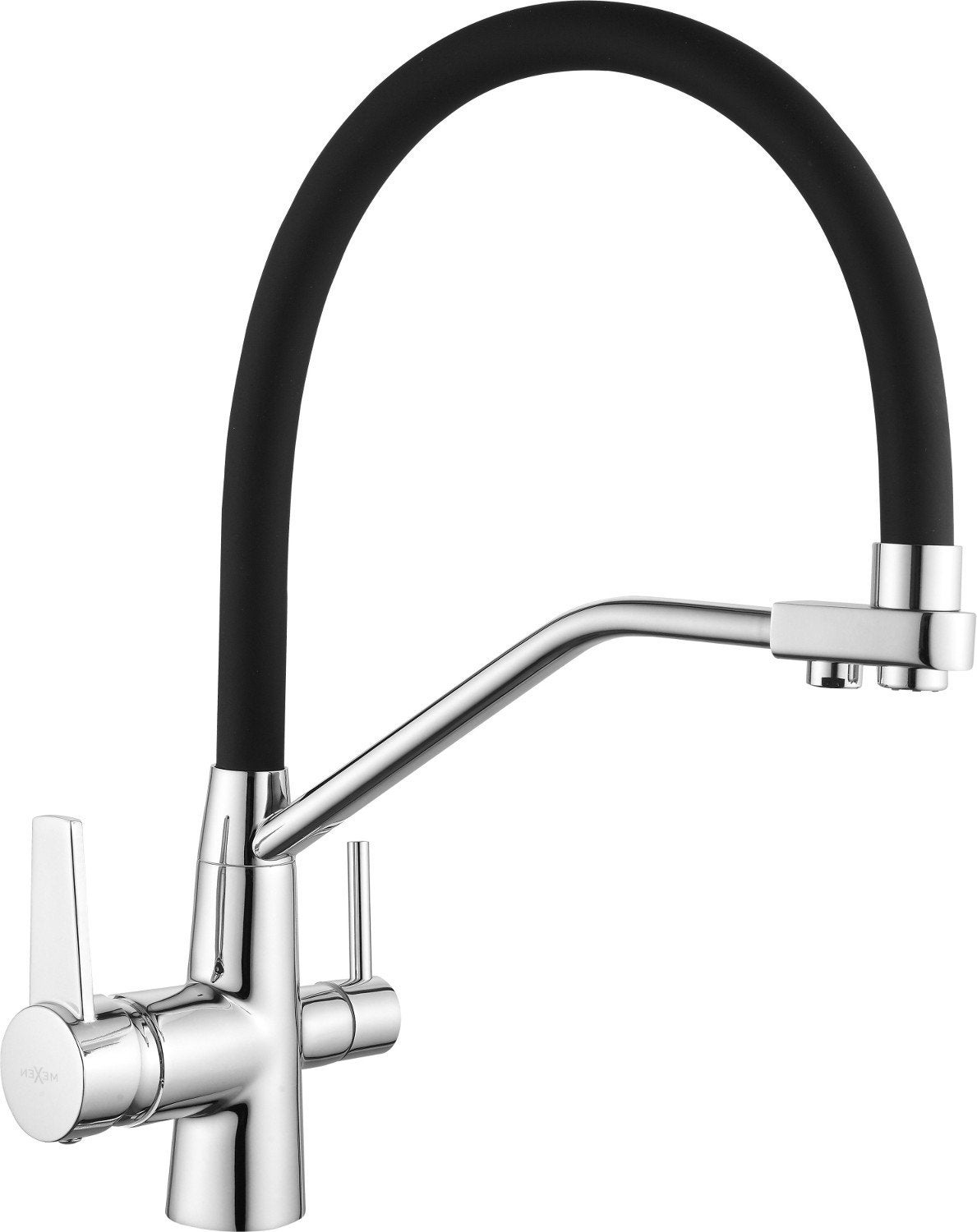 Mexen Duo bateria kuchenna, chrom/czarna - 671701-07