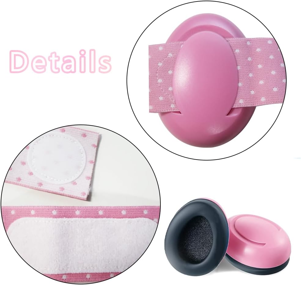 Casque antibruit pour Bébé,Suppression du Bruit,Casque Anti Bruit Mini,Protection Auditive Enfant,Casque de Protection Auditive，rose - 3