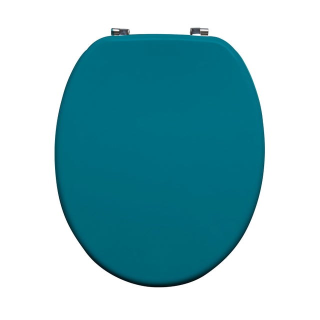 Abattant WC bois moulé, bleu