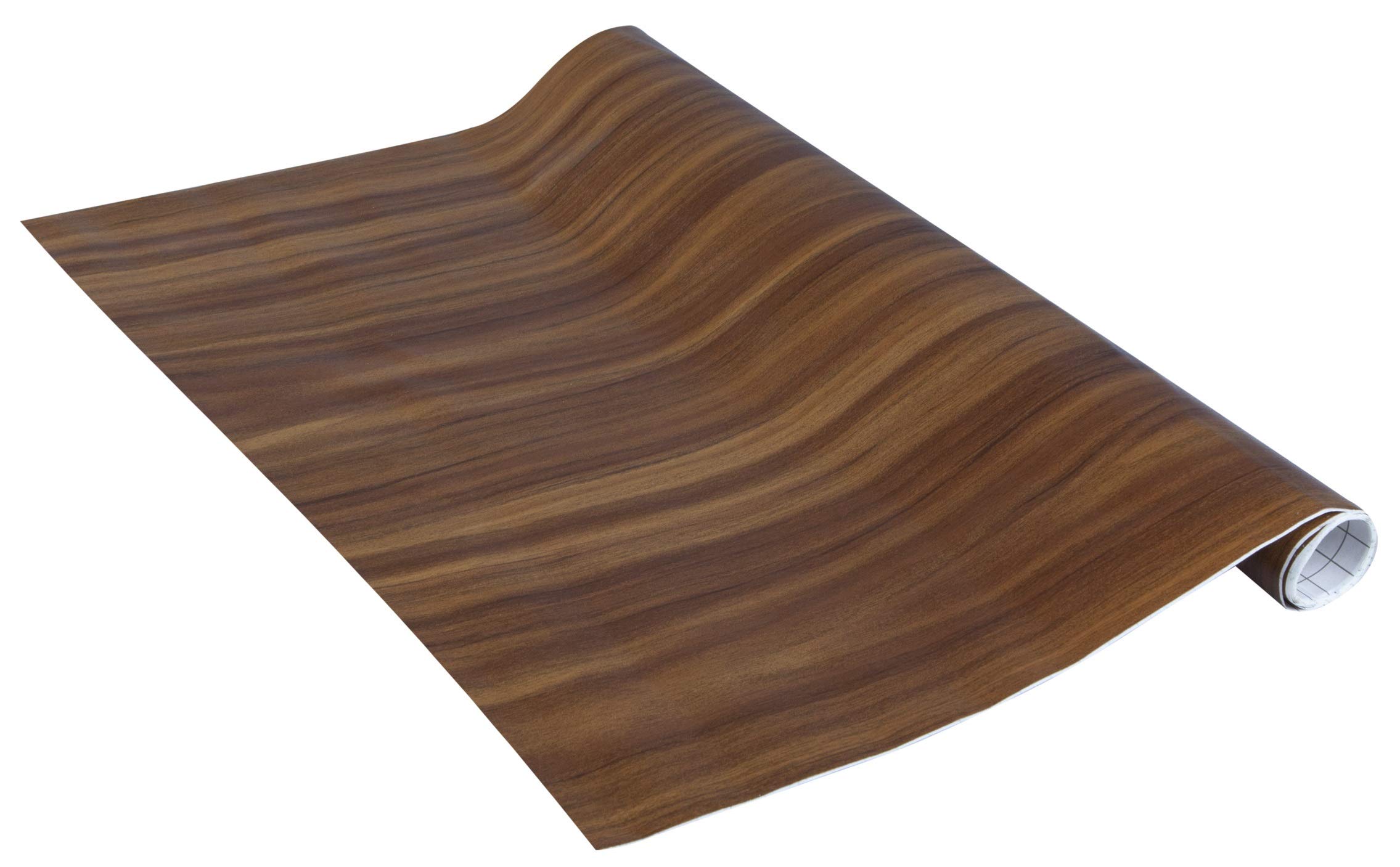 Venilia Pellicola adesiva, Noce aspetto legno marrone, 45cm x 1,5m, Spessore 95μ, Pellicola autoadesiva per mobili o cucina, carta da parati, PVC sen - 3