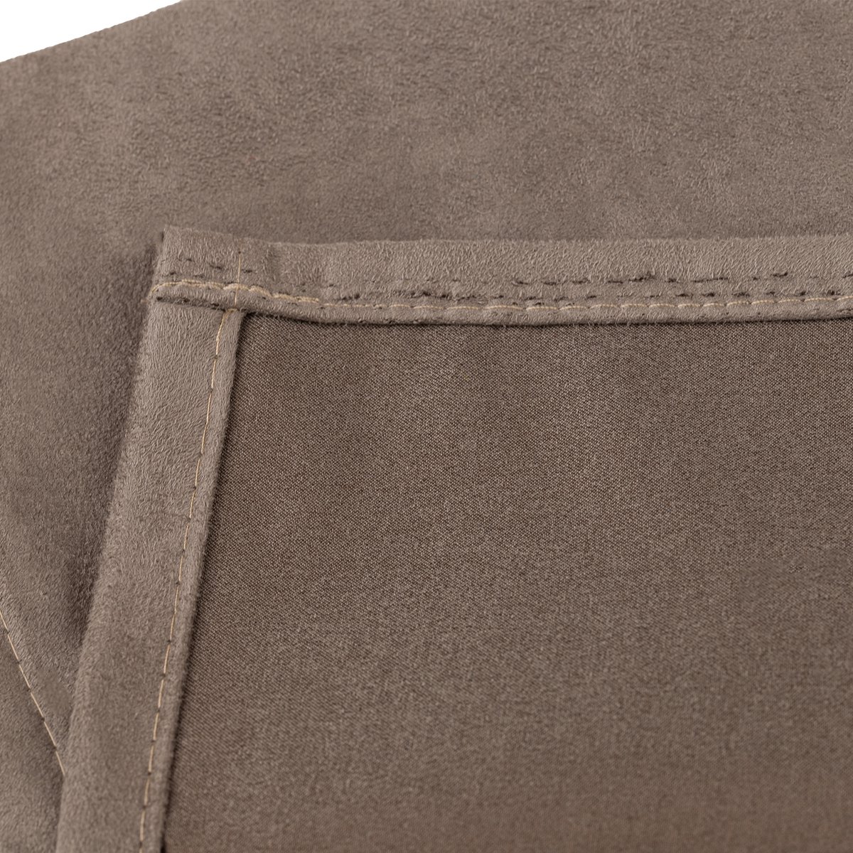 Rideau Uni - Effet Suédine - Gris souris - 145x260 cm - Polyester - 2
