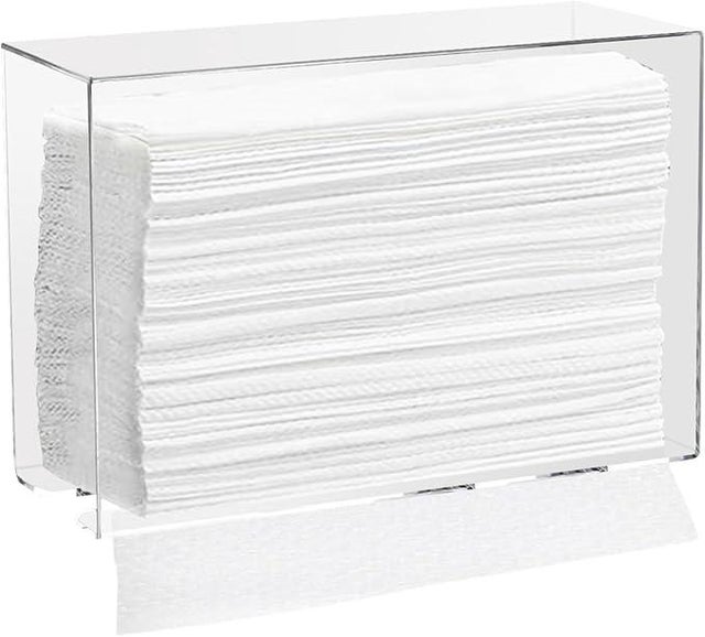 Distributeur d'essuie-mains en acrylique, support mural transparent pliable pour salle de bain, toilettes et cuisine