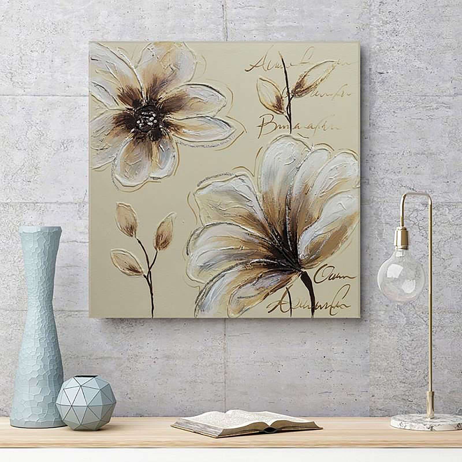 Tableau fleurs 6 - 90 x 90 cm - 4