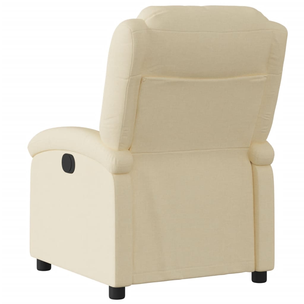 Fauteuil inclinable électrique Crème Tissu - 5