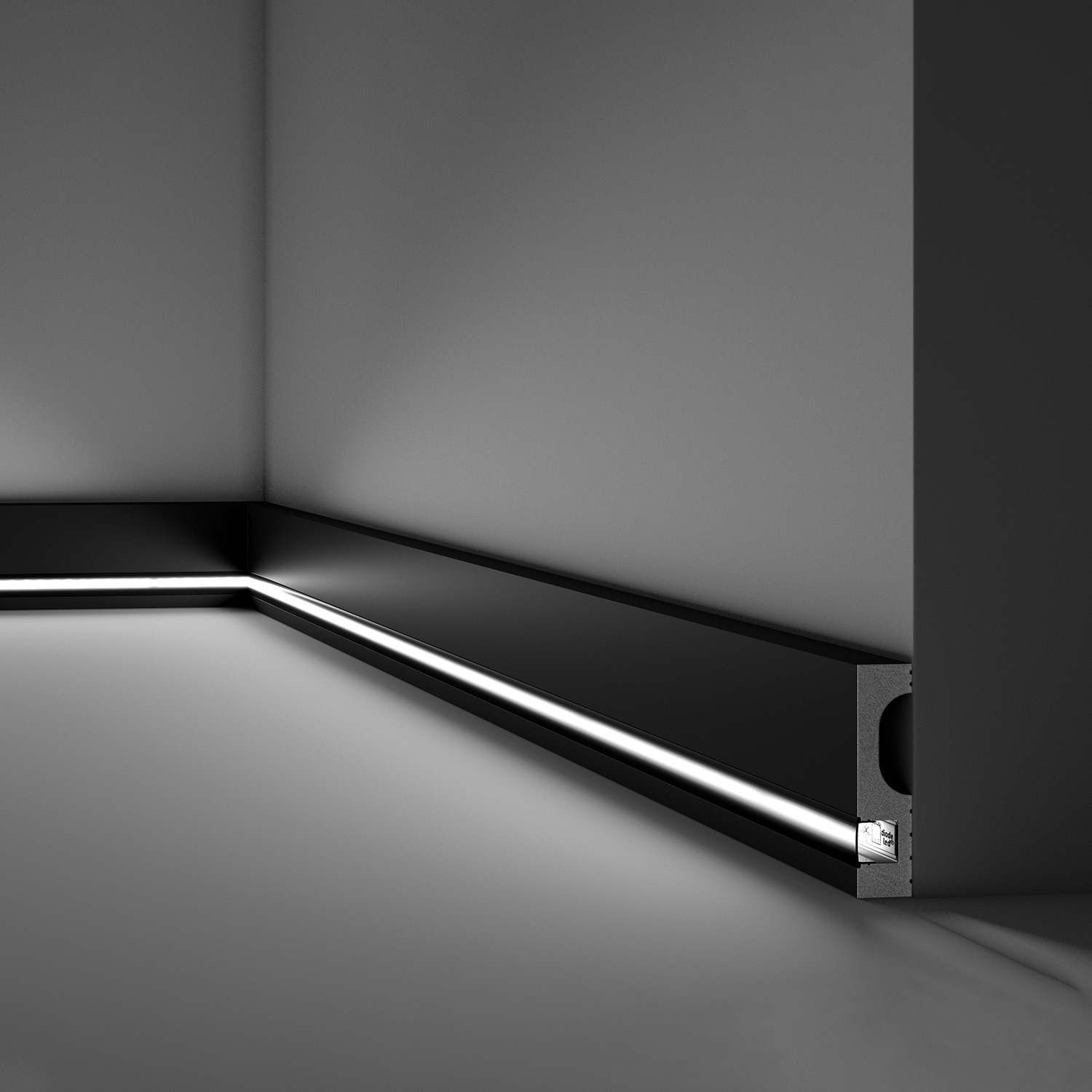 Plinthe NMC WALLSTYL IL11 BLACK Moulure décorative Moulure en stuc Éclairage indirect - 5