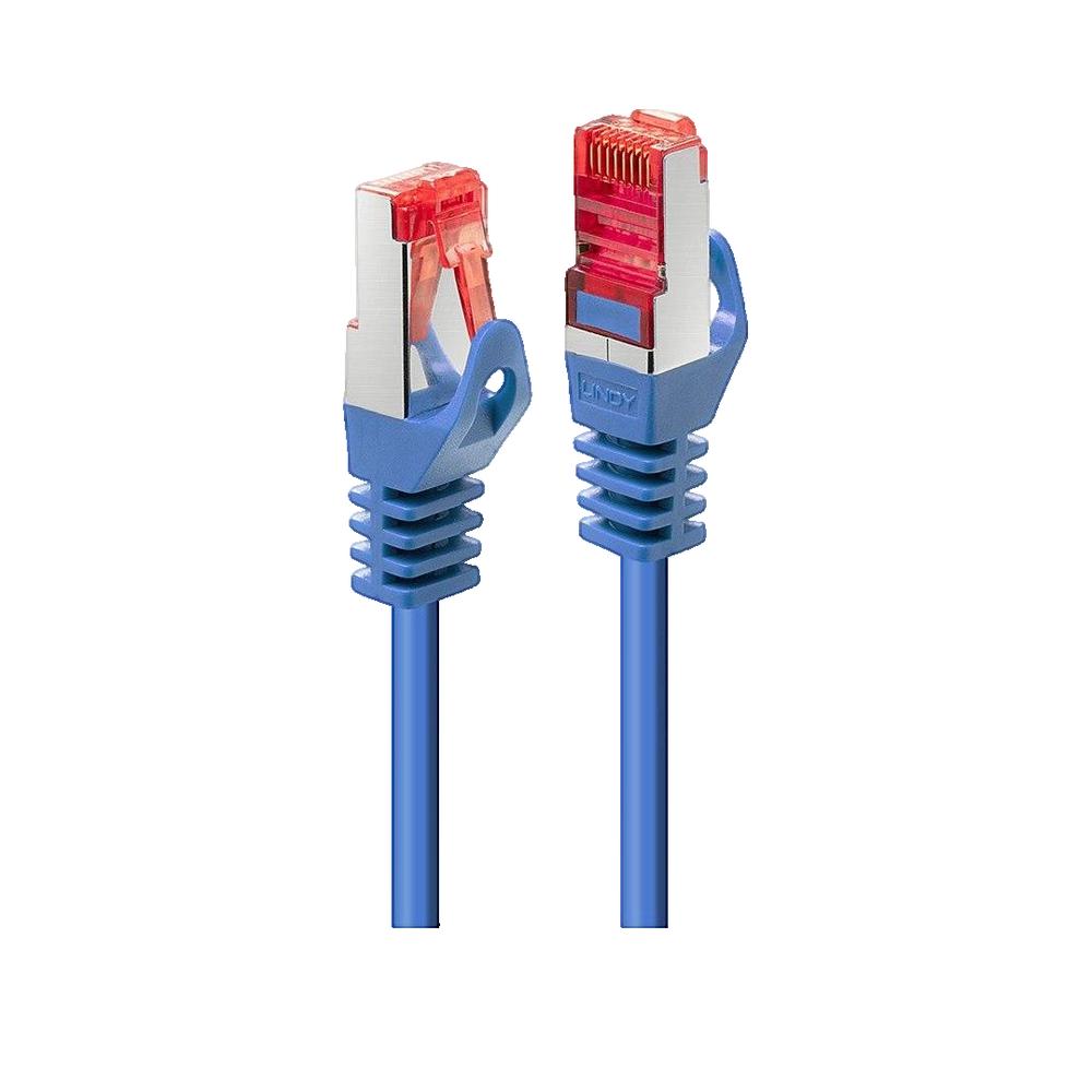 Kabel Ethernet Lindy Cat.6 S/FTP Niebieski 1 metr Ekranowanie Wysoka Prędkość