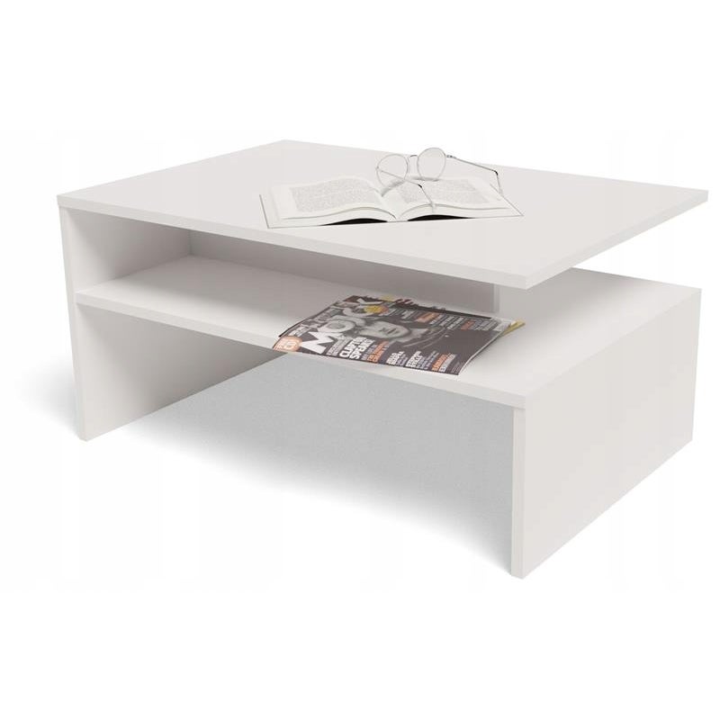 Ława stolik kawowy BOSTON EX3 biała płyta 18mm z półką