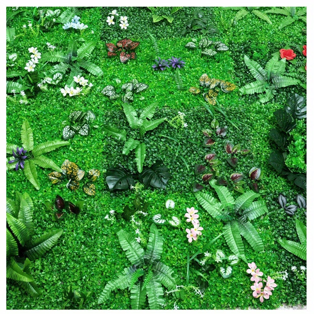 Gazon vert artificiel super naturel, décoration de clôture de jardin, mur vert intérieur et extérieur, panneau facile à installer - 5