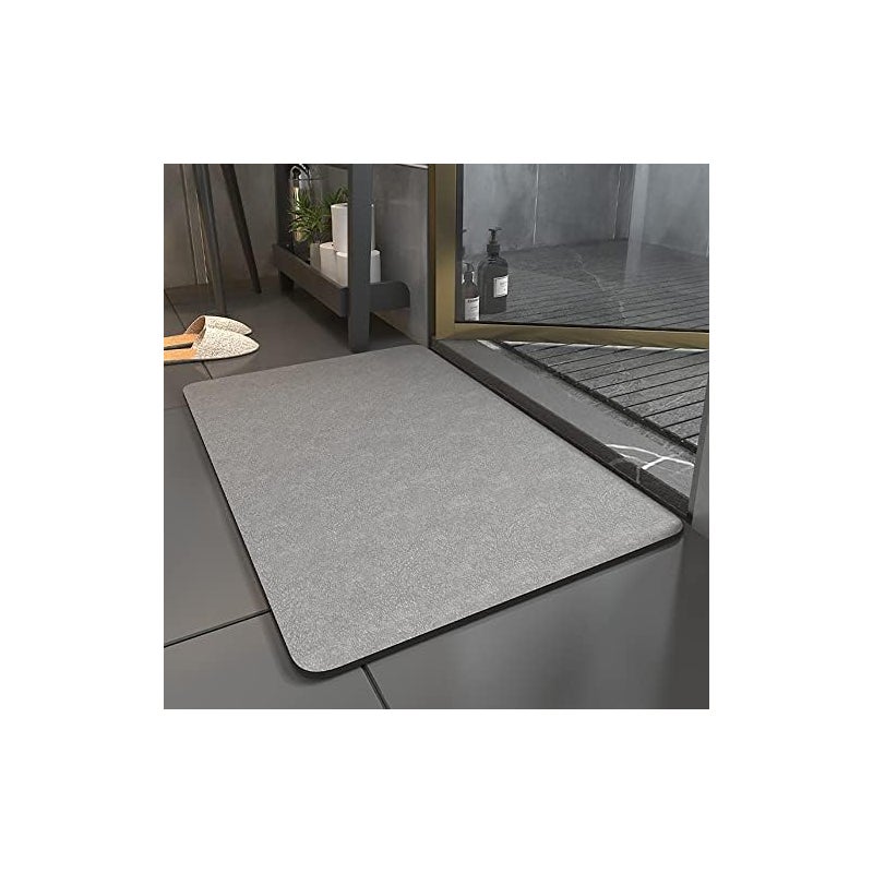 Dywanik łazienkowy szybkoschnący z ziemi okrzemkowej (60 x 90 cm) szary