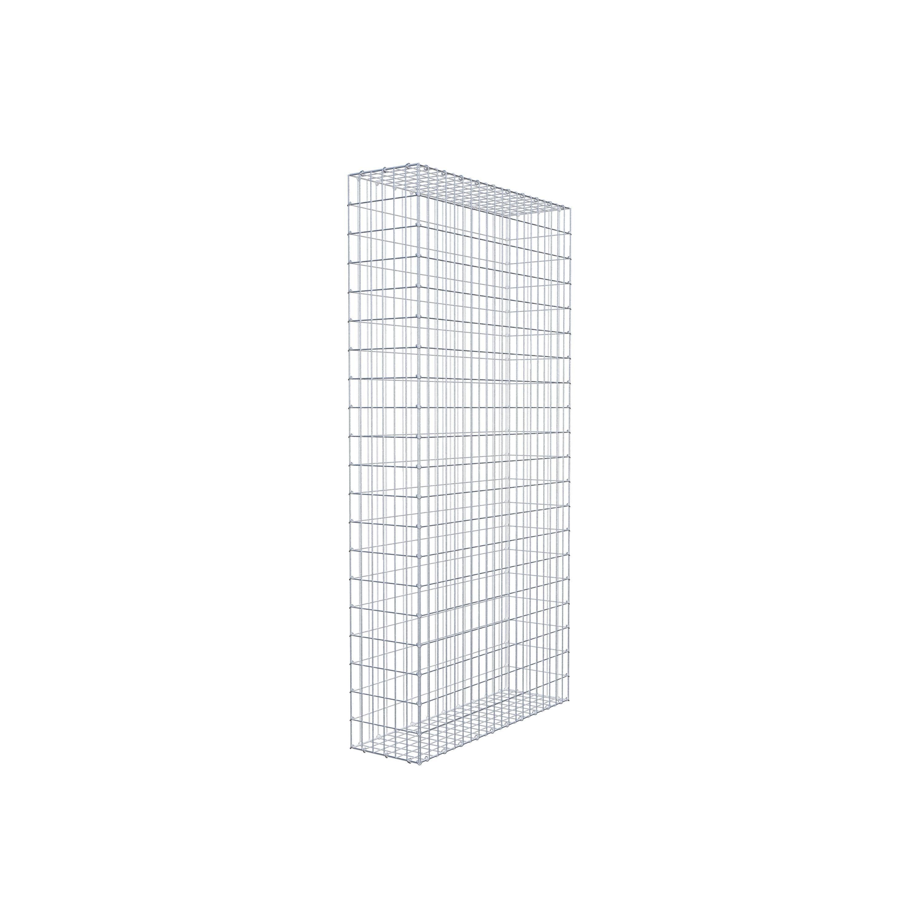 Gavión de acero galvanizado 200x100x30cm (LxAxP), malla 5 x 10cm, Anillo en C, jaula metálica para muro o jardín - 5