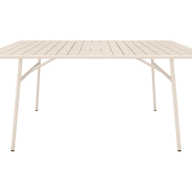 Stół ogrodowy o dł. 160 cm z metalu - Beżowy - MIRMANDE marki MYLIA