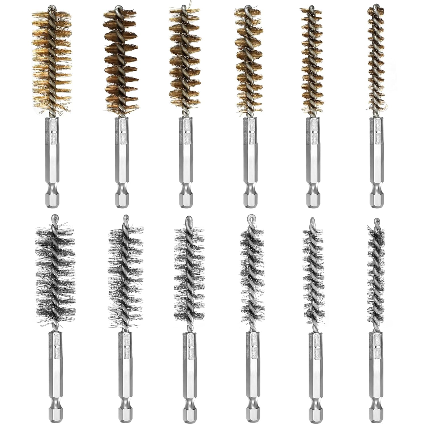Lot de 10 brosses métalliques en acier inoxydable - 25 mm - Pour ponceuse Dremel Proxxon