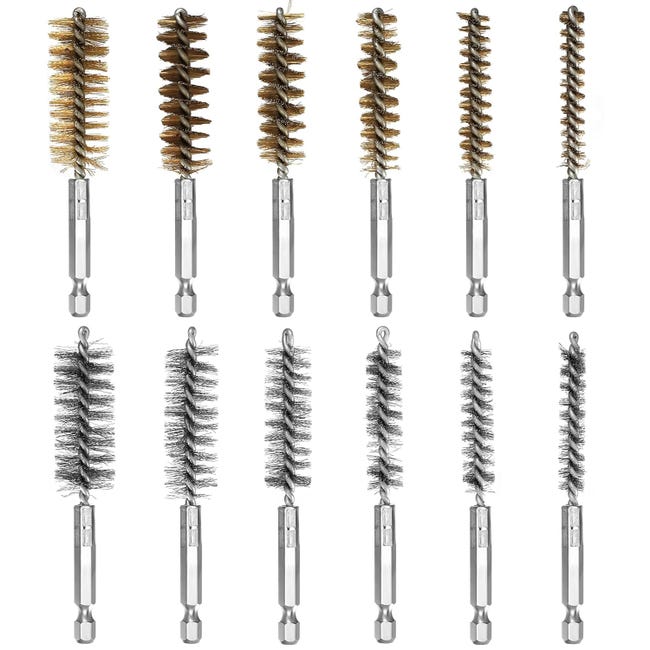 Lot de 10 brosses métalliques en acier inoxydable - 25 mm - Pour ponceuse Dremel Proxxon Lot de 10 brosses métalliques en acier inoxydable - 25 mm - Pour ponceuse Dremel Proxxon