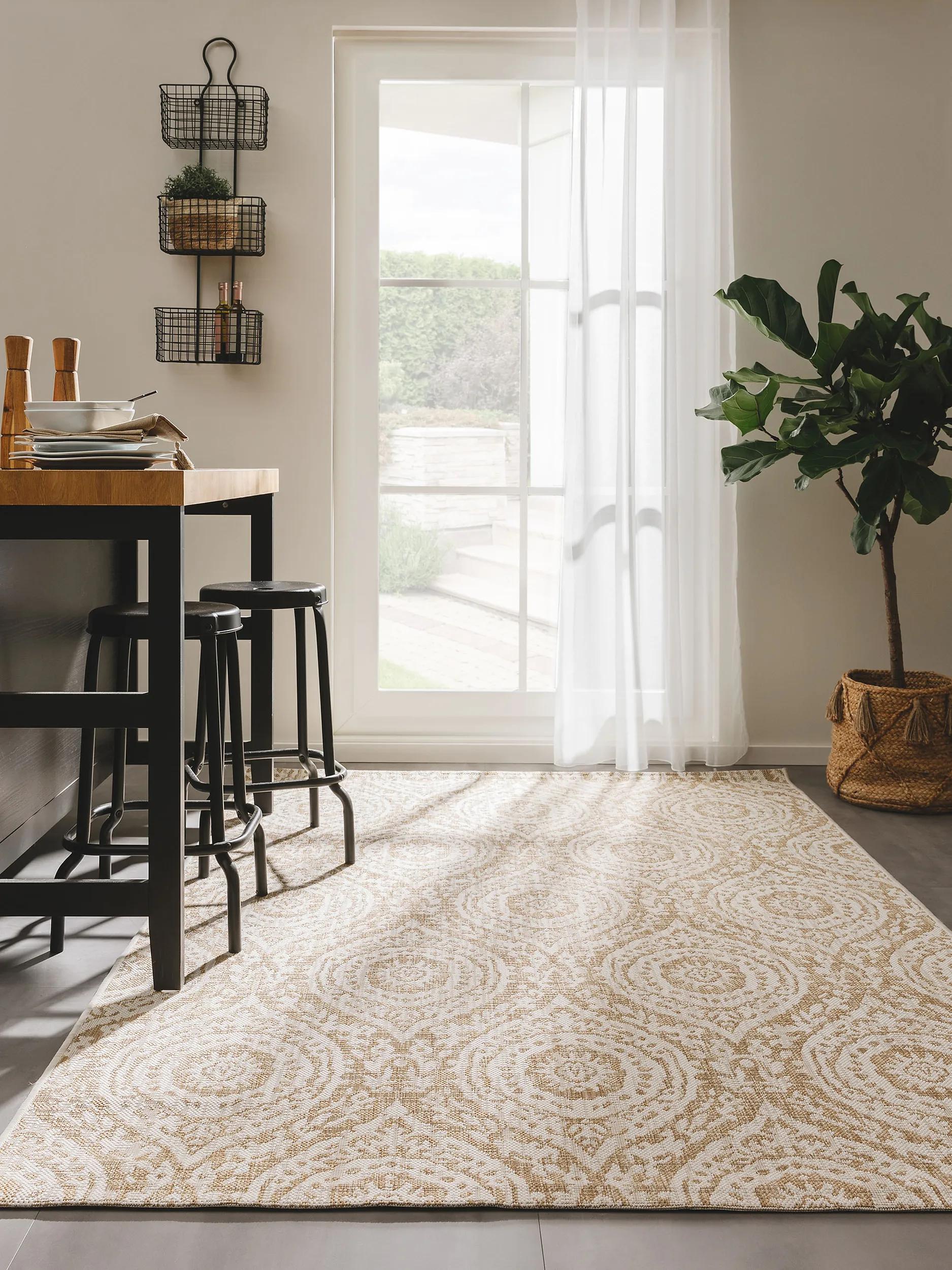BENUTA - Alfombra de exterior & interior Cleo crema/beige 160x230 cm - 4
