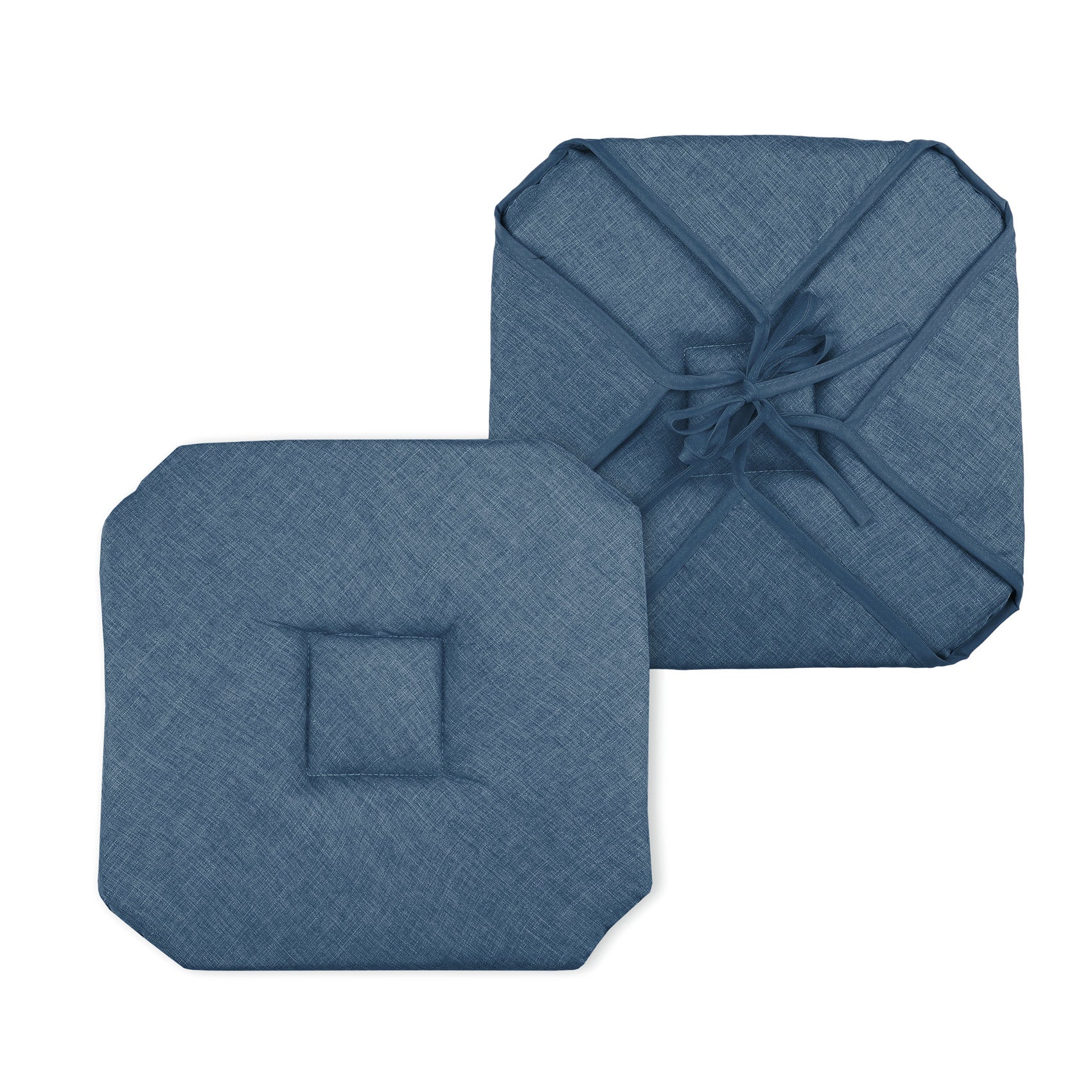 Galette De Chaise à Rabats Et Nouettes Gris Foncé 40x40 Cm