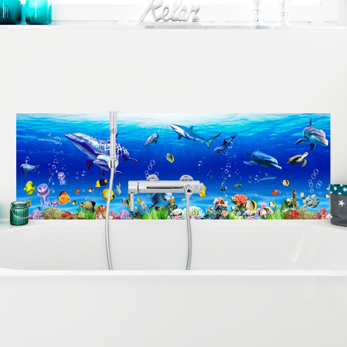 Graz Design Autocollant décoratif pour abattant de WC Motif requin amusant Graz Design Autocollant décoratif pour abattant de WC Motif requin amusant
