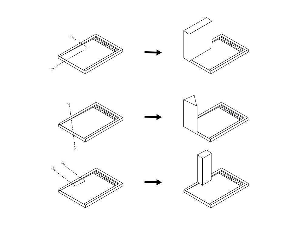 Receveur de douche extra plat à poser ou à encastrer recoupable en résine SMC avec siphon - Blanc - 160 x 90 cm - LYROSA - 6