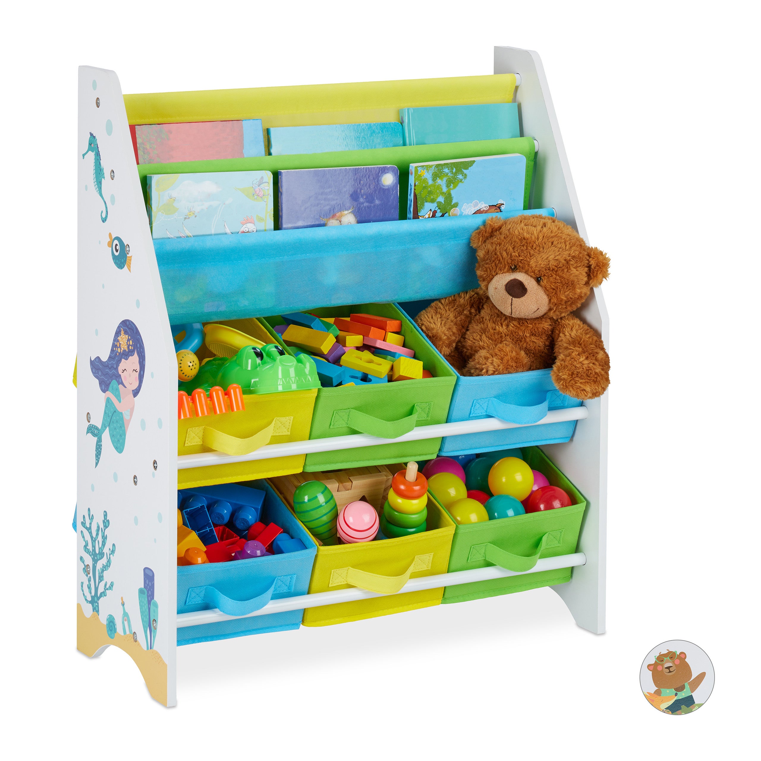 Estanteru00eda Infantil, Cajas Y Baldas Tela, Mueble Juguetes