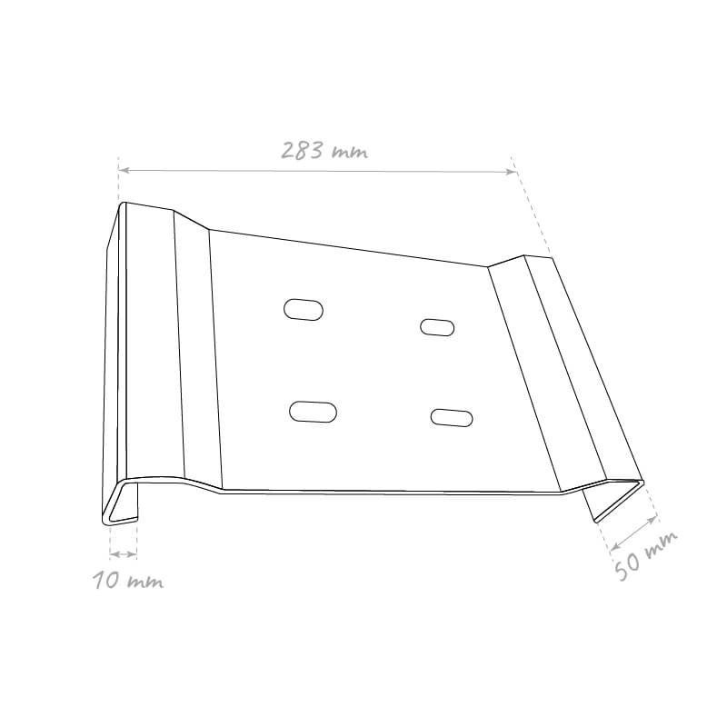 Patte de fixation ECO50 de couvertine alu pour acrotère toit-terrasse - ALUHOME - 3