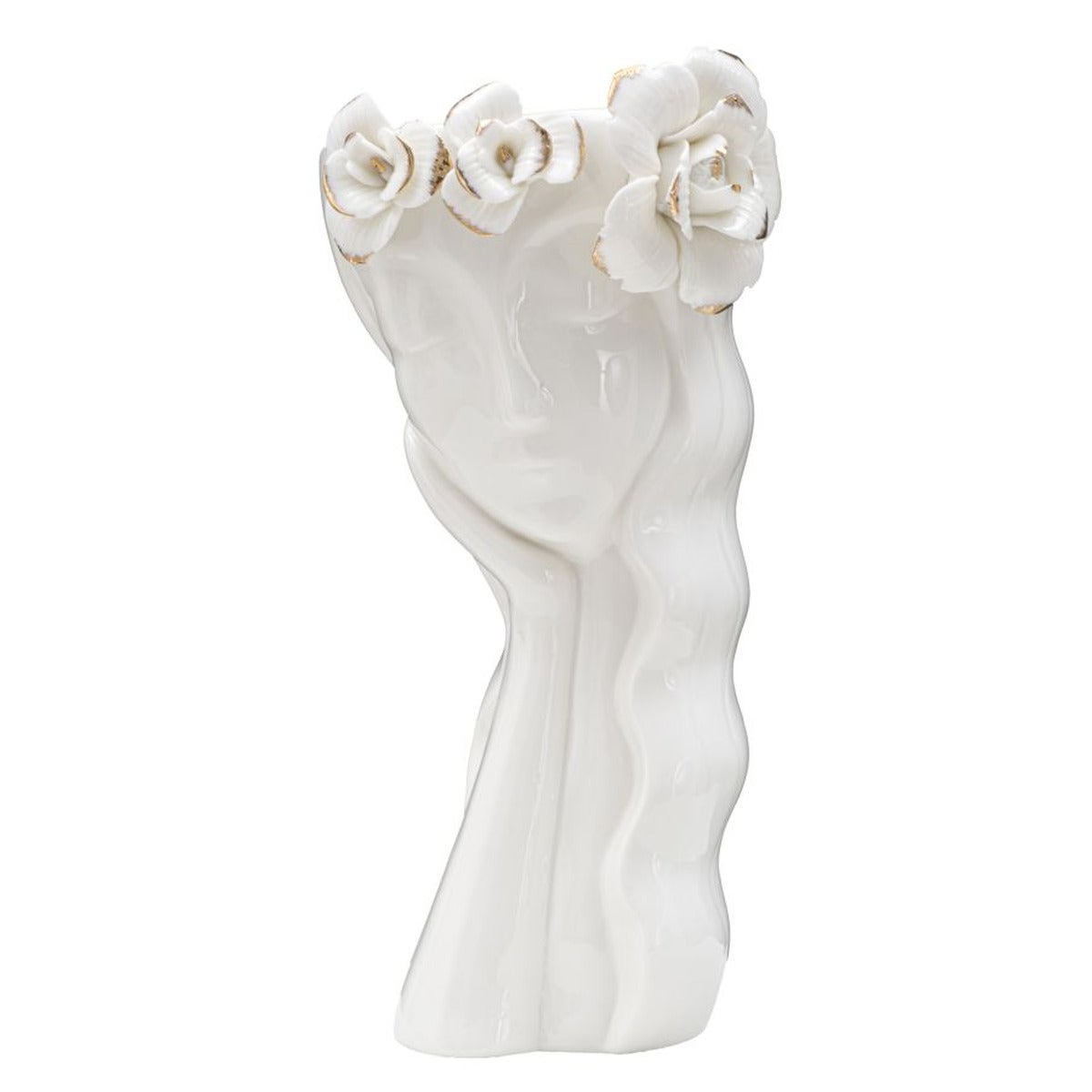 Wazon Dekoracyjny Twarz 28, Porcelana, Biały, Seven Design