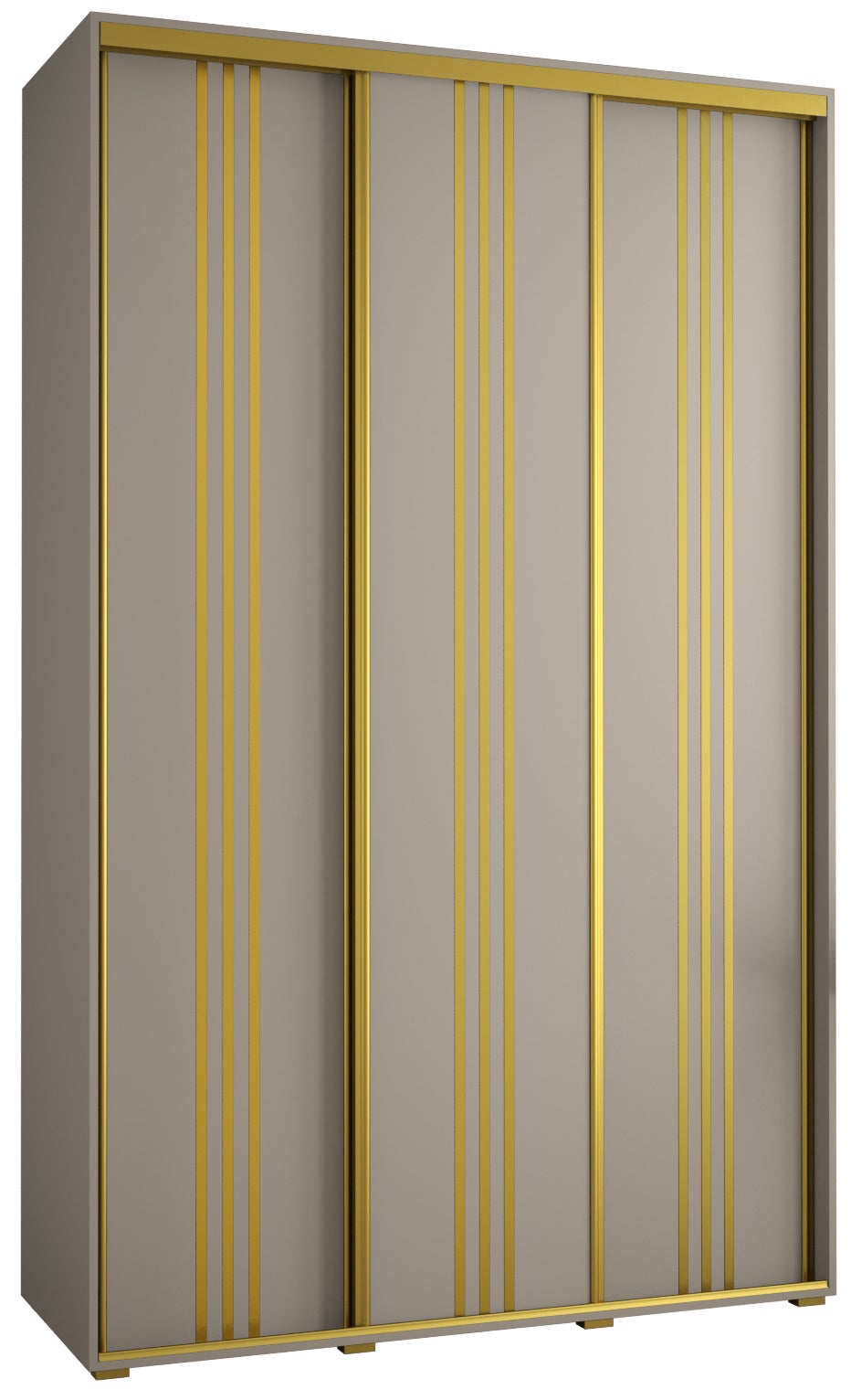 Szafa przesuwna wysoka Dakota 6 160 x 60 x 235,2 cm kaszmir + u. Złoty - Abiks Meble