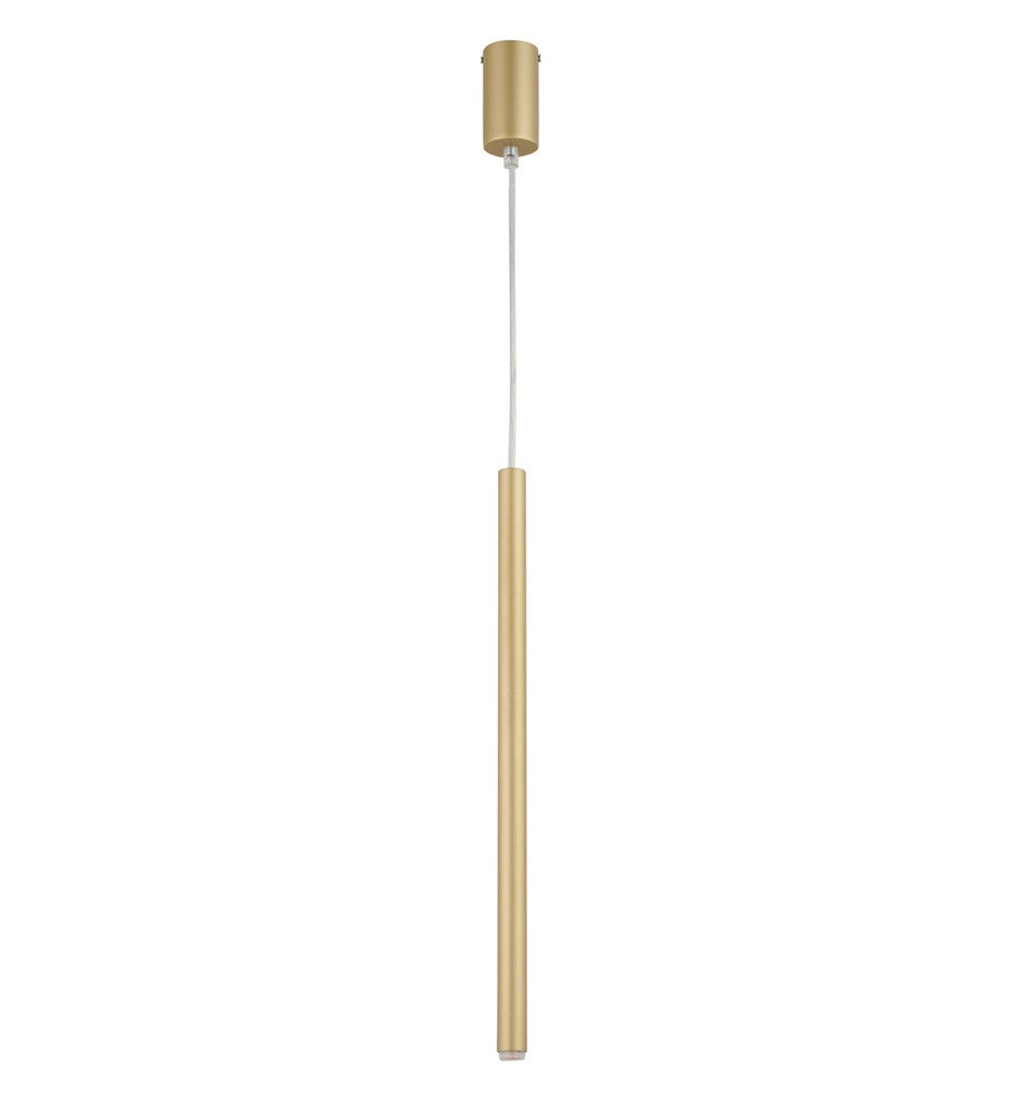 Lampa wisząca Sopel złoty matowy 1xG9x3W dekoracyjna wym: 90 x 5 x 5 cm metal SIGMA