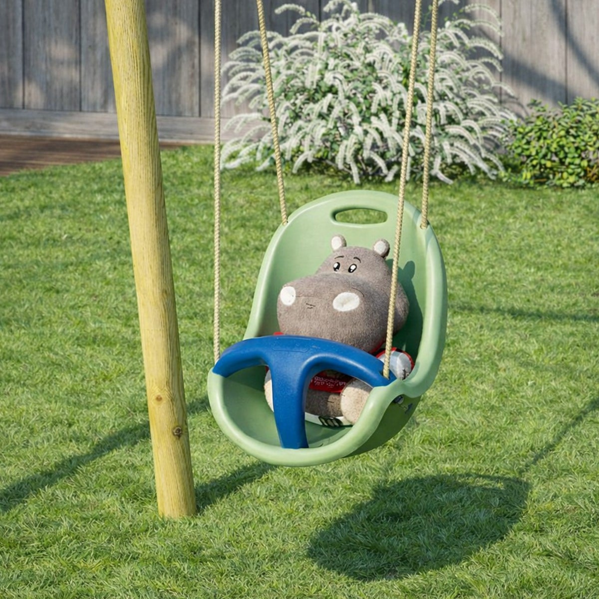 Siège bébé pour portique 1,9 m - 2,5 m bleu/vert pâle Trigano - 2