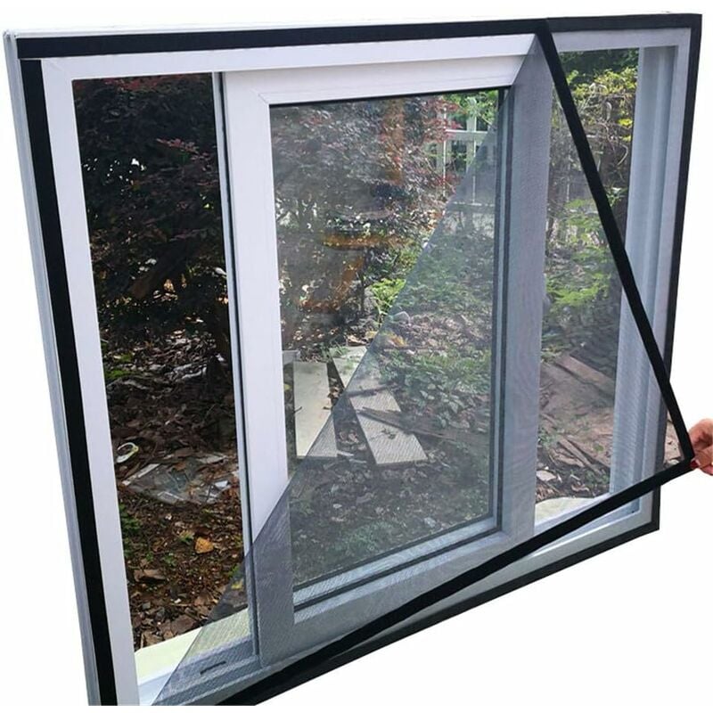 1.6x1.6m, Zasłona z siatki na okno chroniąca przed muchami, owadami i komarami, samoprzylepna siatka do wykonania