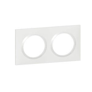 Legrand Dooxie – Presa Elettrica 2P+T 16A Con Piastra Bianco Cromata – Fondo Mobile Antipolvere – Adatta Per Ristrutturazione