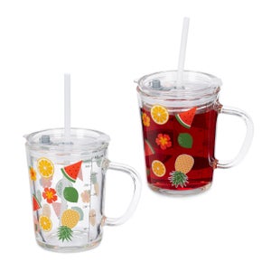 Lot De 6 Verres Pratiques Relaxdays - 455 Ml, Transparents, Compatibles Lave-vaisselle, Pour Usage Quotidien