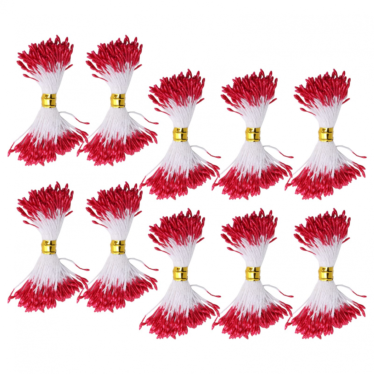 900 buc Stamine de flori de gips roșii Material artificial Buchet Decorare Accesorii (1 mm) #2)) - COMFORTXL