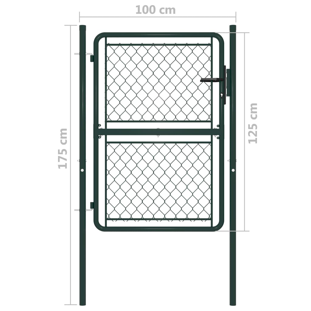 Portillon Acier 100x125 Vert - 4