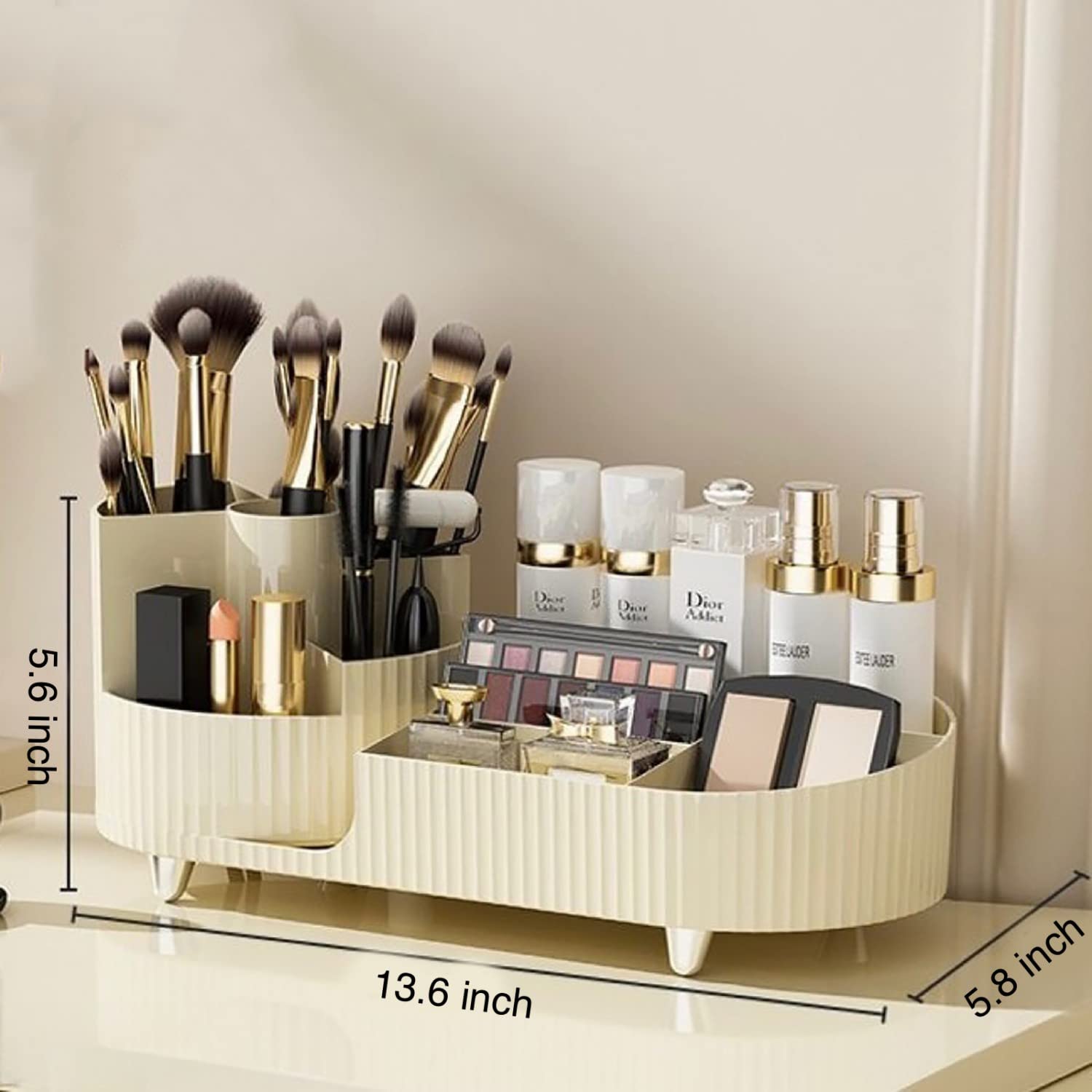 Organisateur Mural Cosmétique Transparent - Pour Pinceaux, Rouges à Lèvres, Clips, Sans Perçage - 3